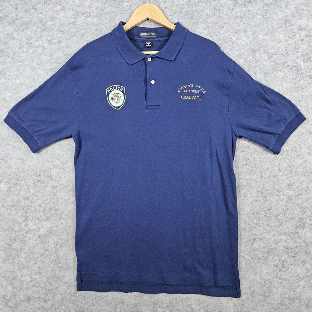 Jonathan Corey‎ Men's Polo Shirt Navy Blue Size M Citizen's Police Jackson TN